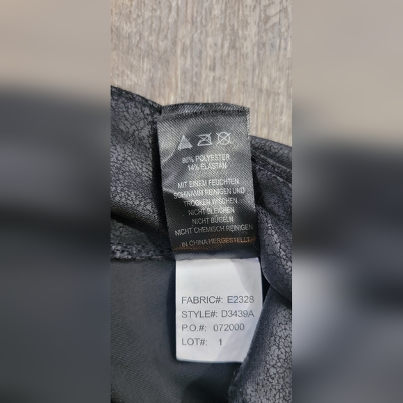 Maison d' Amalie Paris Leggings Faxu Leather Finish Women's M Black Mid Rise - Picture 4 of 11